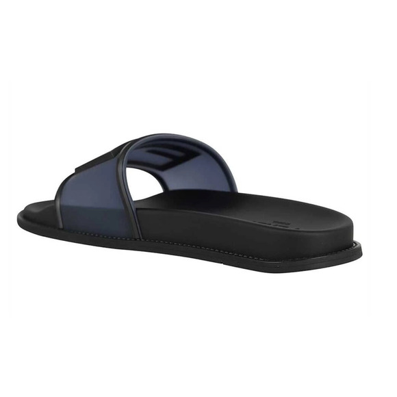 Fendi Mens Baguette Rubber Blue Black Logo Flat Slide Sandal Flip Flop UK 7 US 8 - Picture 9 of 12